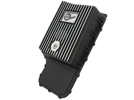 aFe Power (Advanced FLOW Engineering) - aFe Transmission Pan Black Machined 11-14 Ford 6R140 Trucks V8 6.7L (td)