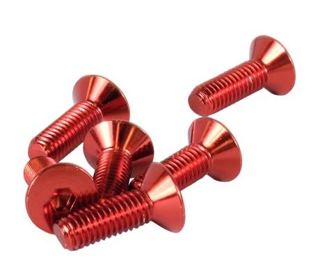 NRG Innovations - NRG Innovations Steering Wheel Screw Upgrade Kit (Conical) - Red