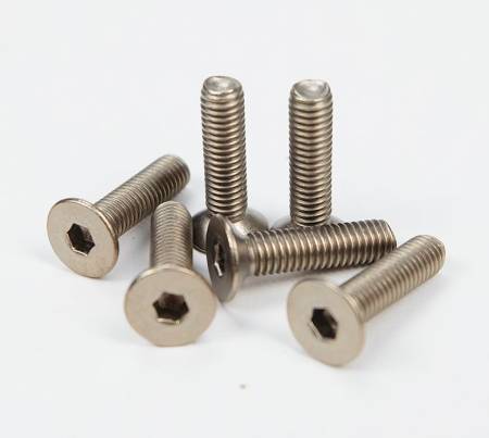 NRG Innovations - NRG Innovations Titanium Silver Steering Wheel Screw Kit Upgrade- Conical