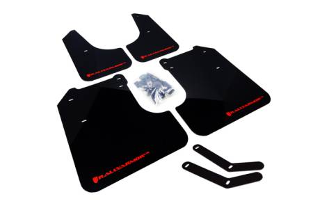 Rally Armor - Rally Armor 08-10 WRX (hatch & sedan) / 08-11 Subaru 2.5i UR Black Mud Flap w/ White Logo
