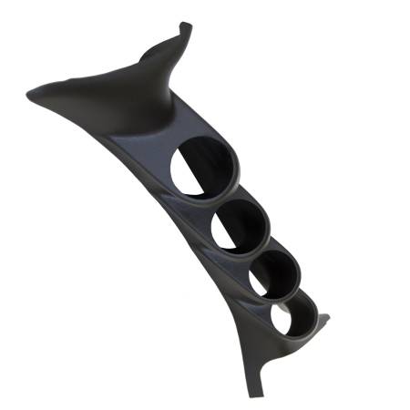 AutoMeter - AutoMeter 99-07 Ford Super Duty Black 52mm Quad Pilillar Pod
