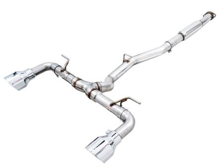 AWE Tuning - AWE Subaru BRZ/ Toyota GR86/ Toyota 86 Track Edition Cat-Back Exhaust- Chrome Silver Tips