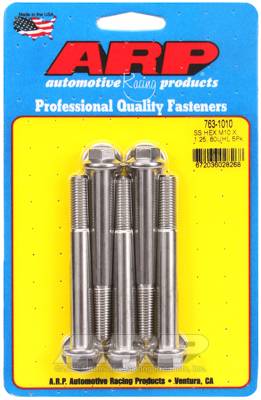 ARP - ARP M10 x 1.25 x 80 hex SS bolts 763-1010