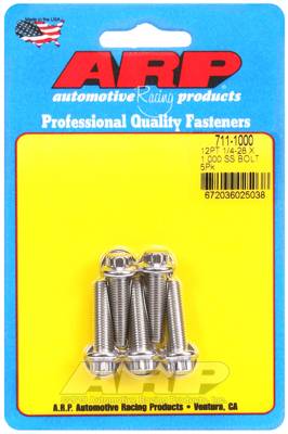 ARP - ARP 1/4-28 x 1.000 12pt SS bolts 711-1000