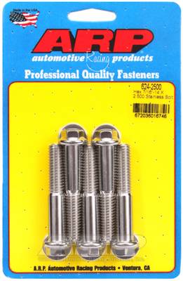 ARP - ARP 7/16-14 X 2.500 hex 1/2 wrenching SS bolts 624-2500