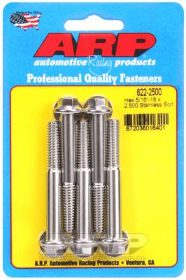 ARP - ARP 5/16-18 x 2.500 hex SS bolts 622-2500