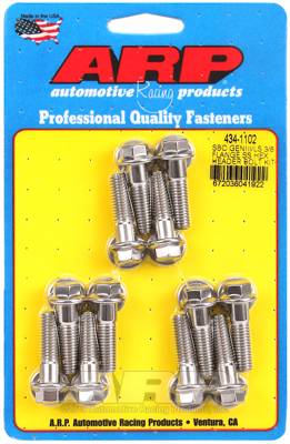 ARP - ARP SBC/GENIII LS 3/8 flange SS hex header bolt kit 434-1102