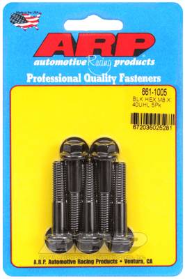 ARP - ARP M8 x 1.25 x 40 hex black oxide bolts 661-1005
