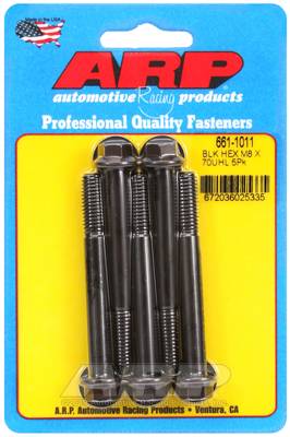 ARP - ARP M8 x 1.25 x 70 hex black oxide bolts 661-1011