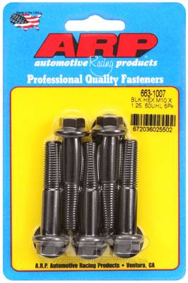 ARP - ARP M10 x 1.25 x 50 hex black oxide bolts 663-1007