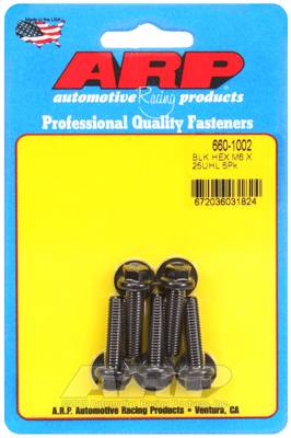 ARP - ARP M6 x 1.00 x 25 hex black oxide bolts 660-1002