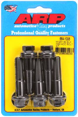 ARP - ARP M12 x 1.50 x 50 hex black oxide bolts 664-1006