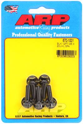 ARP - ARP M6 x 1.00 x 20 12pt black oxide bolts 670-1001