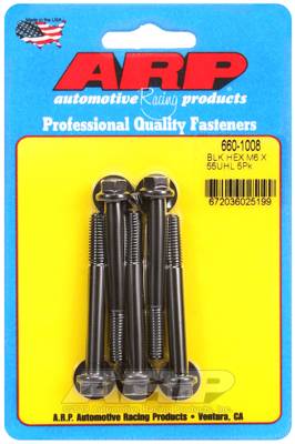 ARP - ARP M6 x 1.00 x 55 hex black oxide bolts 660-1008