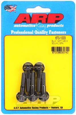 ARP - ARP M6 x 1.00 x 30 12pt black oxide bolts 670-1003