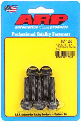 ARP - ARP 5/16-18 X 1.250 hex black oxide bolts 651-1250