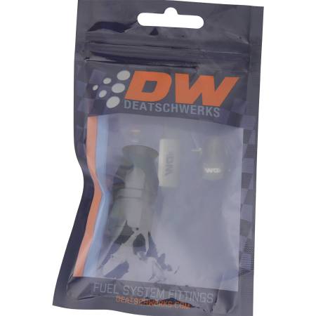DeatschWerks - DeatschWerks 6AN Female Swivel Straight Hose End PTFE (Incl 1 Olive Insert) - Anodized Matte Black