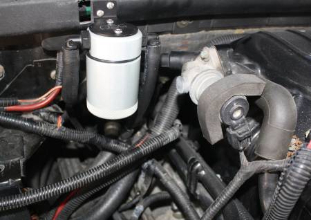 J&L Oil Separator Co - J&L 99-04 Ford Lightning Passenger Side Oil Separator 3.0 - Clear Anodized
