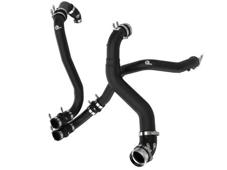 aFe Power (Advanced FLOW Engineering) - aFe BladeRunner 21-22 Ford F-150 Ecoboost V6-3.5L(tt) Aluminum Hot and Cold Charge Pipe Kit Black