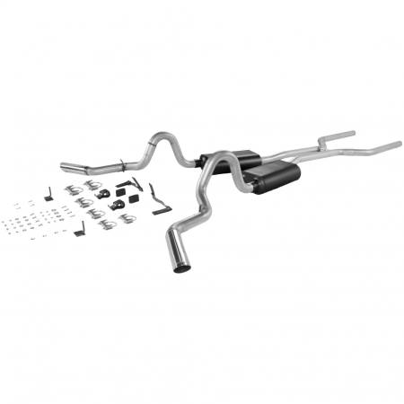 Flowmaster - Flowmaster 64-72 Chev American Thunder Header-Back System - Dual Side Exit
