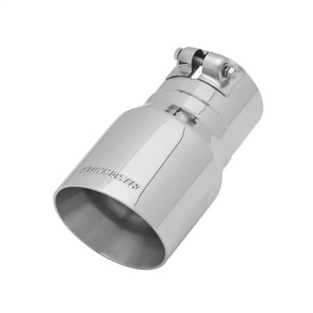 Flowmaster - Flowmaster Exhaust Tip - 4.00 In. Angle Cut Polished Ss Fits 3.00 In. Tubing (Clamp On)