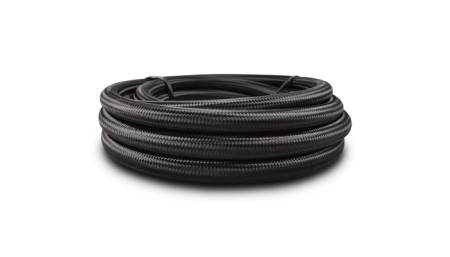 Vibrant Performance - Vibrant Performance -8 AN Black Nylon Braided Flex Hose w/ PTFE liner (10FT long)