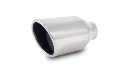 Vibrant Performance - Vibrant Performance 3in ID Dual 4in OD Round SS Tips (Double Wall, Angle Cut)