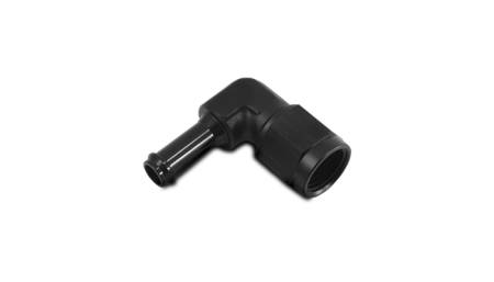 Vibrant Performance - Vibrant Performance Female -6AN to 5/16in Hose Barb 90 Degree Adapter Fitting - Anodized Black