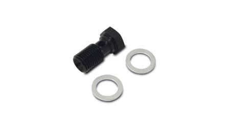 Vibrant Performance - Vibrant Performance Aluminum Banjo Bolt w/2 Washers Male 16mm x 1.5 Bolt, 24mm long bolt - Anodized Black