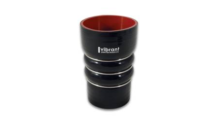 Vibrant Performance - Vibrant Performance Silicone Coupling 4 Ply Aramid CAC Hose 3in x 2.5in Inlet/Outlet - Black