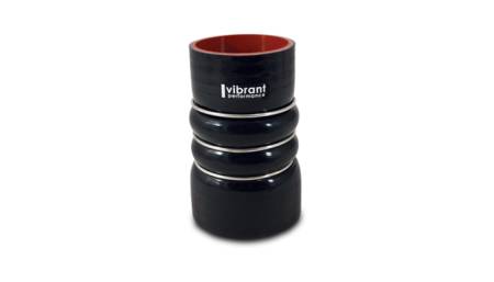 Vibrant Performance - Vibrant Performance 4 Ply Aramid Hump Hose w/3 SS Rings 2.75in ID x 6in Length - Black