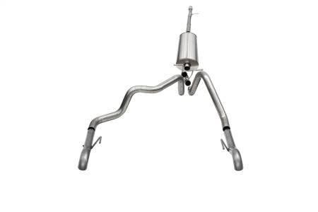 CORSA Performance - Corsa 2022-2024 Chevrolet Silverado 1500 Cat-Back Dual Rear Exit with Turn Down Tail Pipes