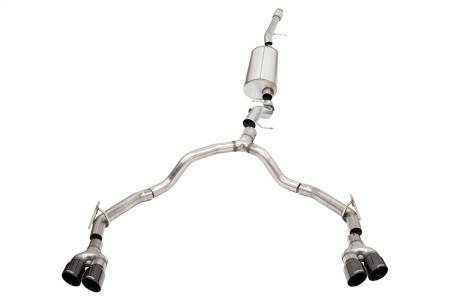 CORSA Performance - Corsa 2021-2025 Suburban / Yukon XL 6.2L 4WD Dual Rear 3in to 2.75in Sport Cat-Back DW 4in BLK Tips