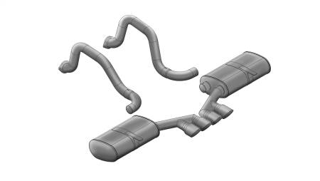 CORSA Performance - Corsa 1997-2004 Chevrolet Corvette C5 Z06 5.7L V8 Polished Sport Axle-Back Exhaust