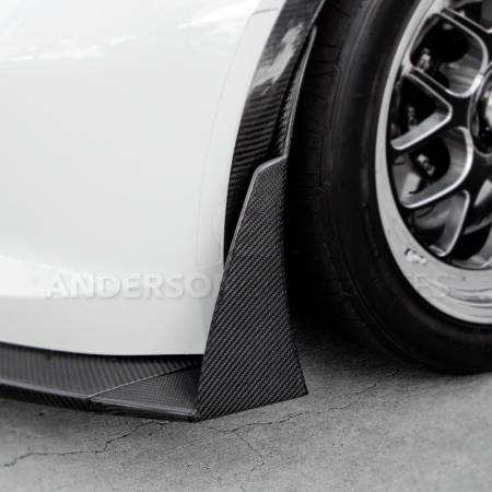 Anderson Composites - Anderson Composites 14+ Chevrolet Corvette C7 Z06 Front Bumper Canards