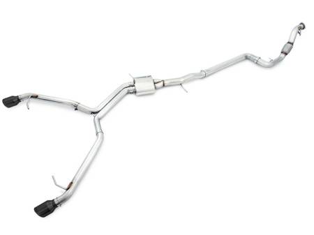 AWE Tuning - AWE Audi B9 A5 Track Edition Exhaust Dual Outlet - Diamond Black Tips (Includes DP)