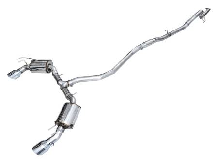 AWE Tuning - AWE 22+ Honda Civic Si/Acura Integra Touring Edition Catback Exhaust - Dual Chrome Silver Tip