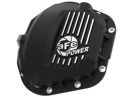 aFe Power (Advanced FLOW Engineering) - aFe Pro Series Dana 60 Front Differential Cover Black w/ Machined Fins 17-20 Ford Trucks (Dana 60)