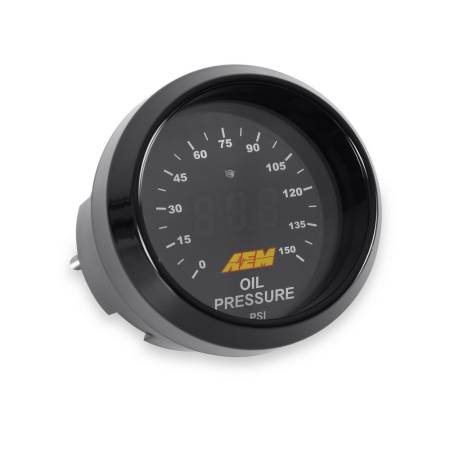 AEM Electronics - AEM 52mm Oil Pressure 150psi Digital Gauge
