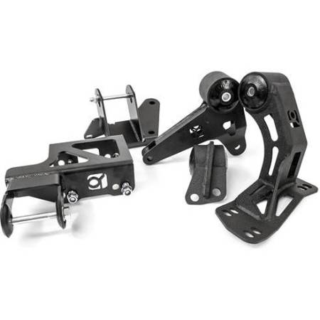 Innovative Mounts - Innovative 94-01 Integra K-Series Black Steel Mounts 75A Bushings (Not K24 Trans)