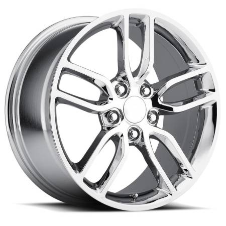 Factory Reproductions Wheels - FR 26 - C7 Z51 Corvette Replica Wheel 19x10 5x4.75 ET79 70.3CB Chrome