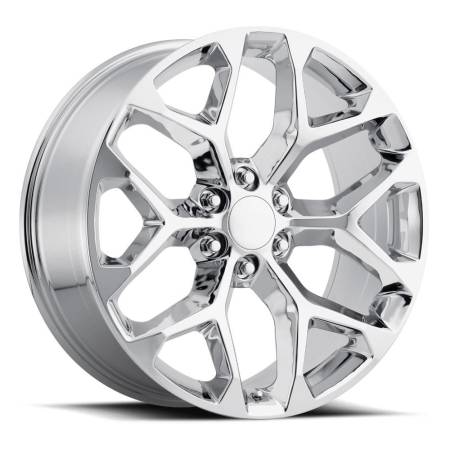 Factory Reproductions Wheels - FR 59 - Chevrolet Truck Snowflake Replica Wheel 26x10 6x5.5 ET24 78.1CB Chrome