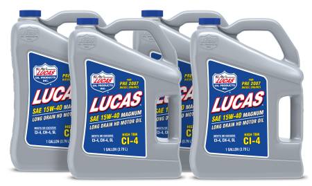 Lucas Oil - Lucas Motor Oil - Magnum - 15W40 - Conventional - 1 gal - Set of 4