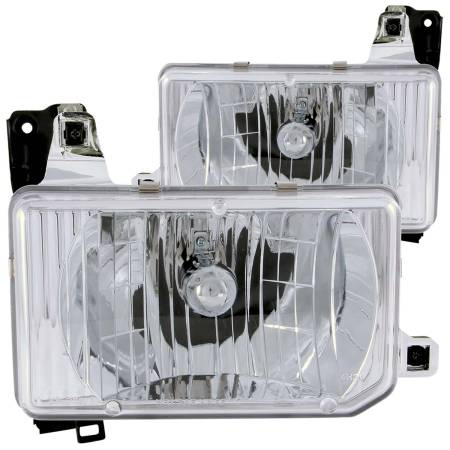 ANZO Headlights, Tail Lights and More  - ANZO 1988-1989 Nissan Hardbody Crystal Headlights Chrome