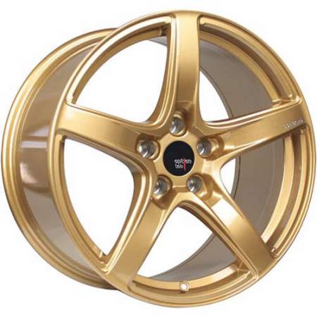 Option Lab Wheels - Option Lab Wheels R555 18x9.5 5x114.3 ET38 73.1CB Top Secret Gold