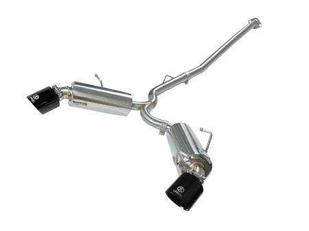 aFe Power (Advanced FLOW Engineering) - aFe Takeda Exhaust Axle-Back 13-15 Scion FRS / Subaru BRZ 304SS Black Dual Tips Exhaust
