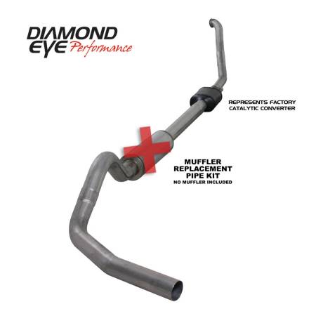 Diamond Eye Performance - Diamond Eye Exhaust System Kit, 1994-1997.5 Ford 7.3L Powerstroke F250/F350 (All Cab And Bed Lengths) 4In. 409 S