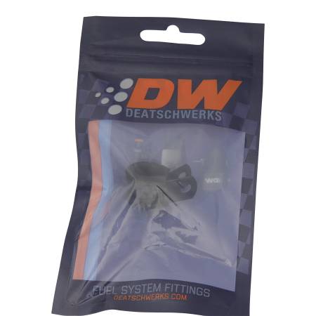 DeatschWerks - DeatschWerks Rubber Cushioned P-Clamp for 6AN Hose - 9.5mm Clamp Id - Anodized Matte Black