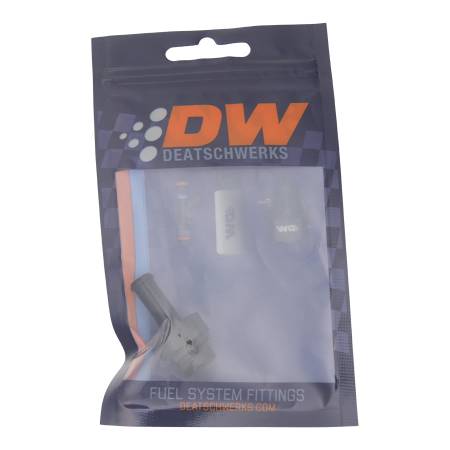 DeatschWerks - DeatschWerks 6AN ORB Male to 5/16in Male Barb Fitting (Incl O-Ring) - Anodized Matte Black