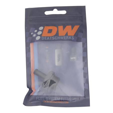DeatschWerks - DeatschWerks 8AN ORB Male to 5/16in Male Barb Fitting (Incl O-Ring) - Anodized Matte Black